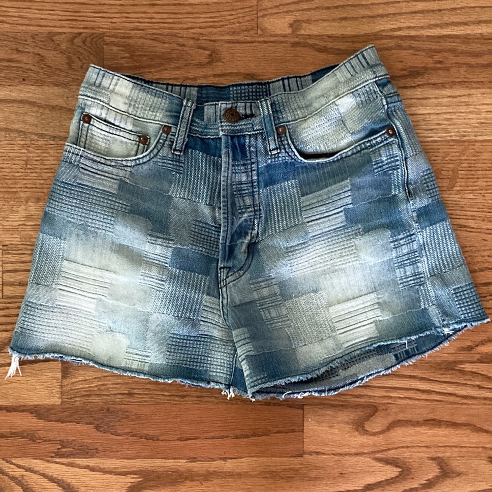 RARE Madewell Rivet & Thread Patchwork Jean Shorts